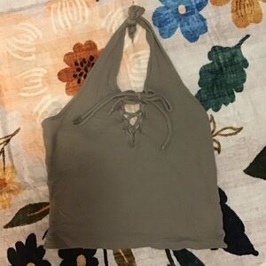 Kendall & Kylie Taupe Knit Top